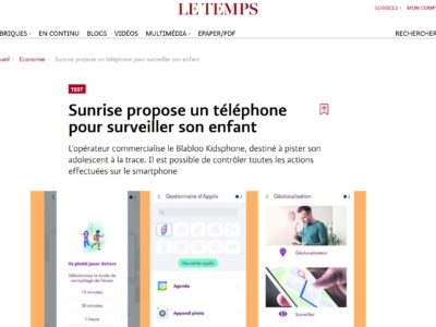 Le téléphone pleure, les parents raquent. Réaction à l’article « Sunrise propose un téléphone pour surveiller son enfant », Le Temps, 24.11.20.