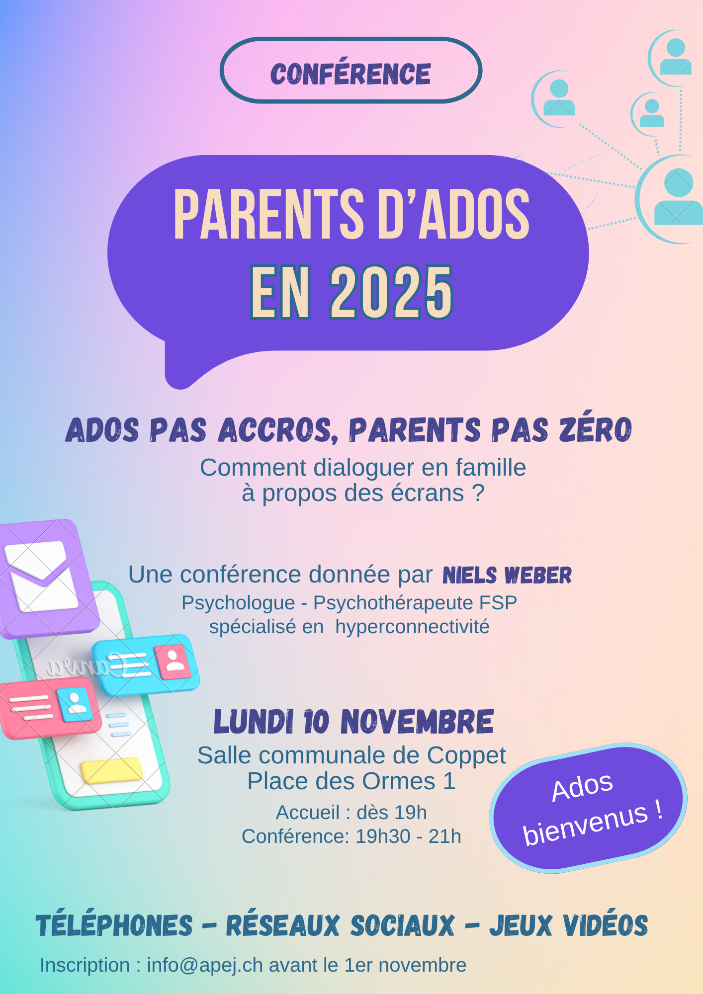 Conférence Niels Weber ados Conférence Niels Weber ados